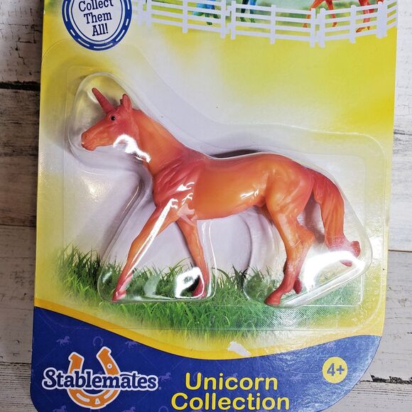 Breyer Stablemates Unicorn Collection Red-Orange Tangerina No. 6945 NEW, SEALED - Picture 2 of 4